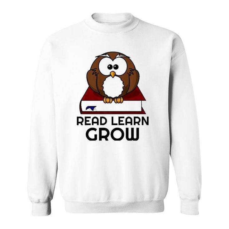 Cute Read Learn Grow Wise Owl English Teacher Design Sweatshirt