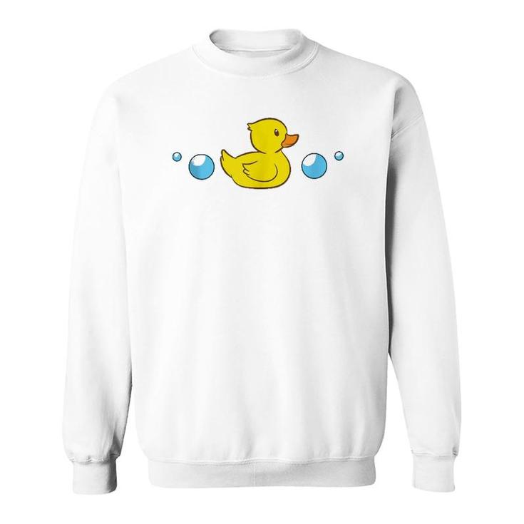 Cute Rubber Duck In Water Love Rubber Ducks  Sweatshirt