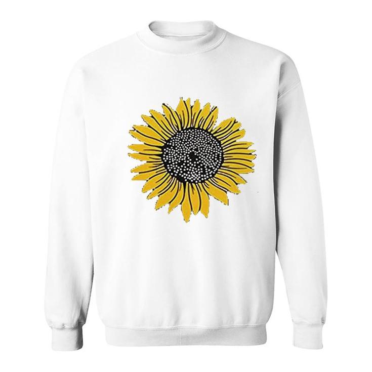 Cute Sunflowers Print Sweatshirt