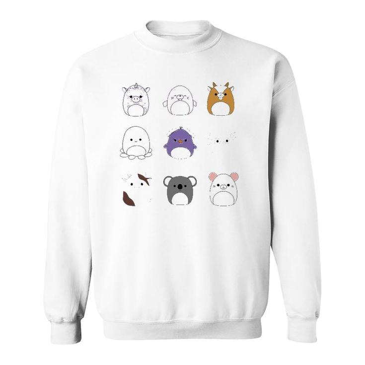 Cute Unicorn Set Card Squishmallow Sweatshirt Cute Unicorn Set Card Squishmallow Sweatshirt