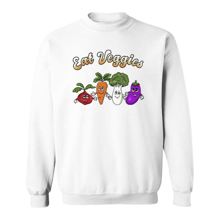 Cute Veggie Design For Men Women Vegetable Vegetarian Lovers Sweatshirt