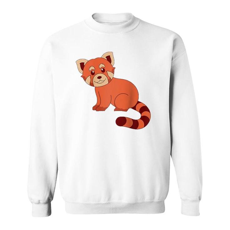Cute Wildlife Forest Animal Lover Chinese Red Panda Raglan Baseball Tee Sweatshirt