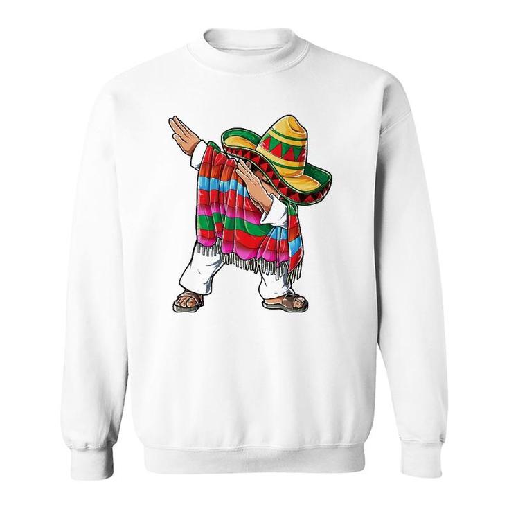 Dabbing Mexican Poncho Cinco De Mayo Boys Men Sombrero Dab Tank Top Sweatshirt