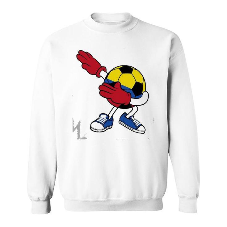 Dabbing Soccer Ball Colombia Jersey Colombian Football Sweatshirt