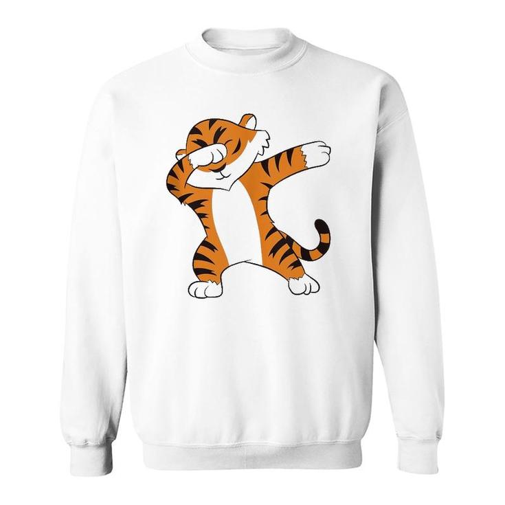 Dabbing Tiger Funny Boy Girl Tiger Children Tiger Dab Sweatshirt