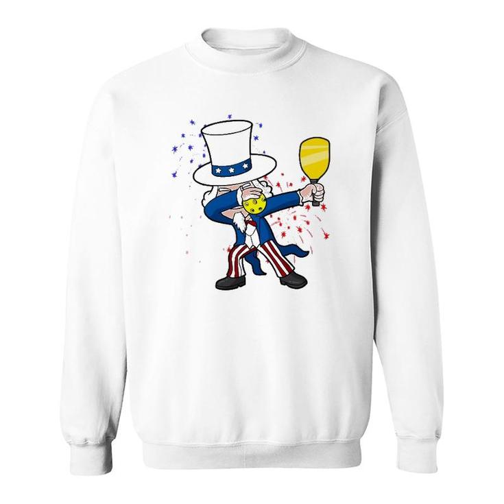 Dabbing Uncle Sam Pickleball 4Th Of July Independence Day Sweatshirt