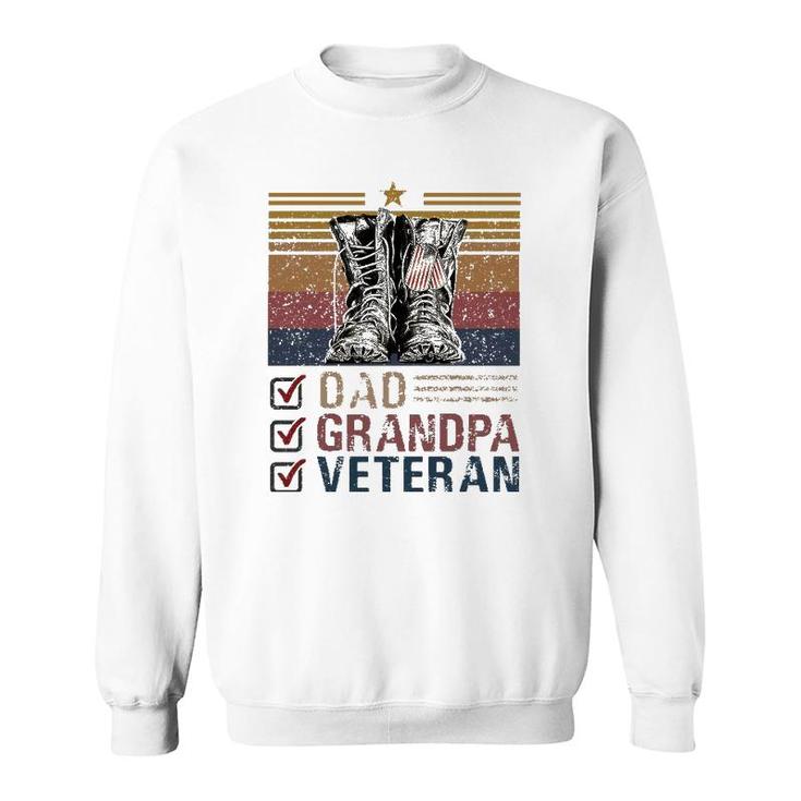 Dad Grandpa Veteran Vintage Favorite Holiday Veteran's Day Sweatshirt