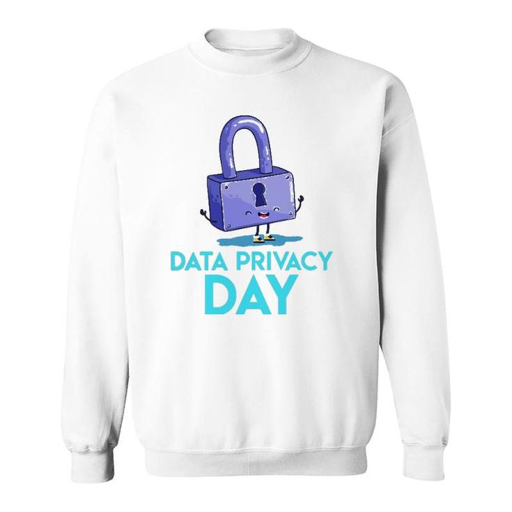 Data Protection Day Happy Padlock Data Privacy Sweatshirt