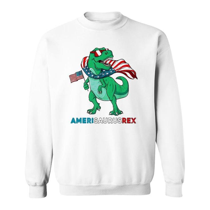 Dinosaur 4Th Of July Kids Boys Men Amerisaurusrex Funny Sweatshirt
