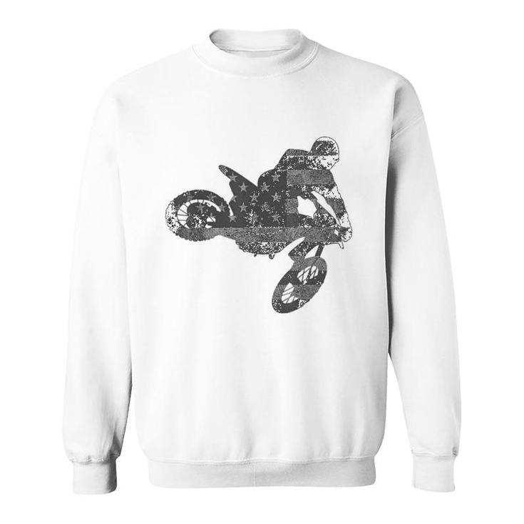 Dirt Bike American Flag Motocross Sweatshirt