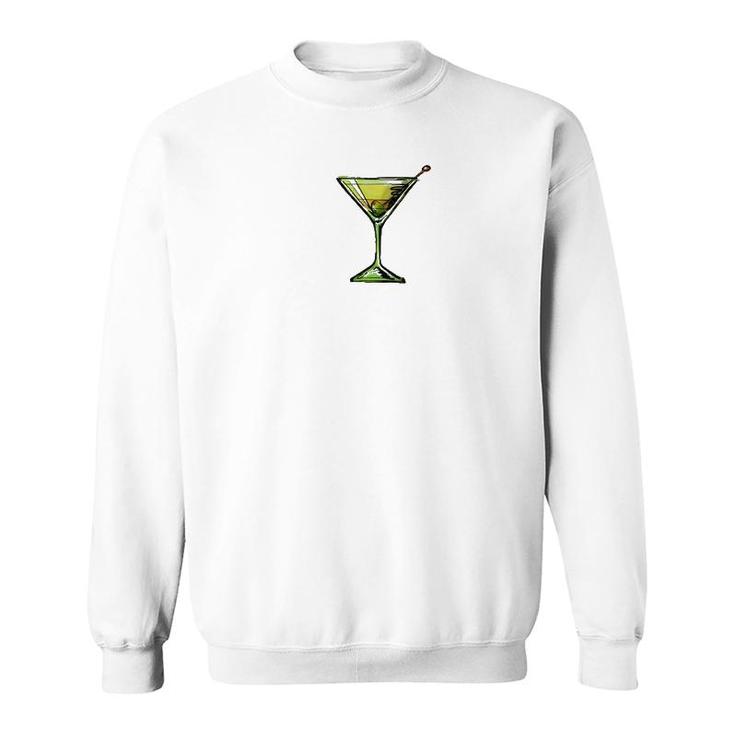 Dirty Martini Heartbeat Cocktail Glass Happy Hour  Sweatshirt