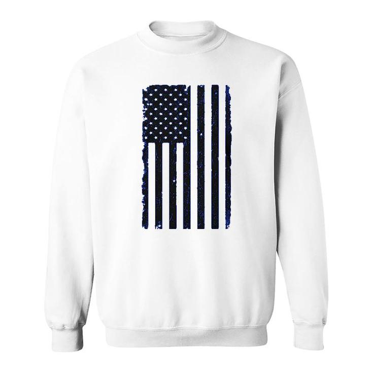 Distressed Black Usa Flag United States Sweatshirt