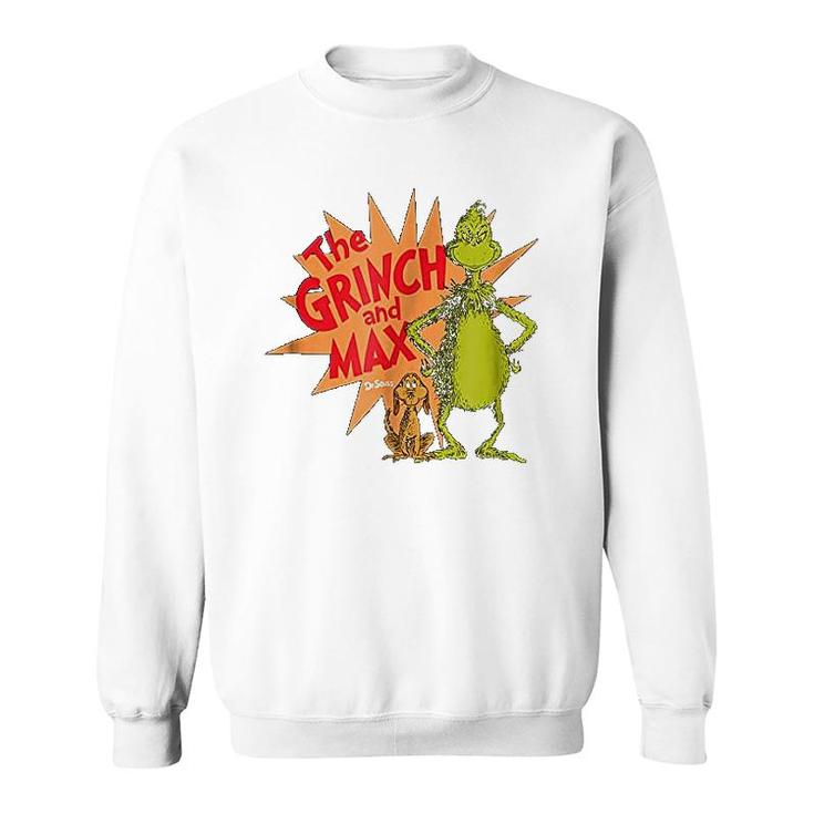 Dr Seuss Grinch And Max Burst Sweatshirt