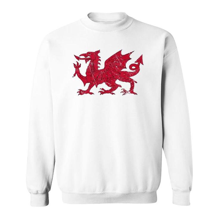 Dragon Of Wales Flag Welsh Cymru Flags Medieval Welsh Rugby Tank Top Sweatshirt