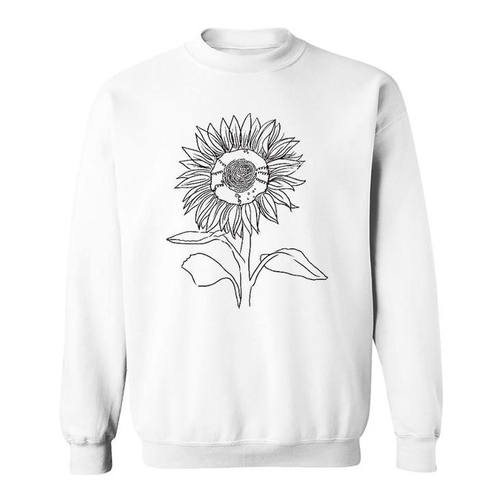 Drawing Of Flower Artist Tee Womans Top Nature Sweatshirt