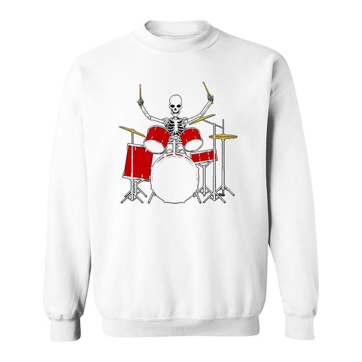 Drummer Skeletton Drummer Musician Drumsticks Sweatshirt