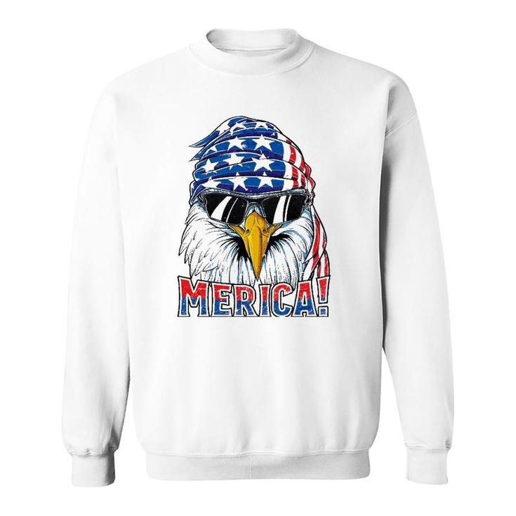 Eagle Merica 4Th Of July Merica Men Boys American Sweatshirt