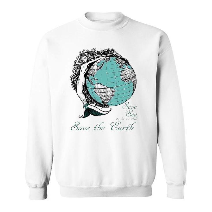 Earth Day Ocean Environmental Awareness Sweatshirt