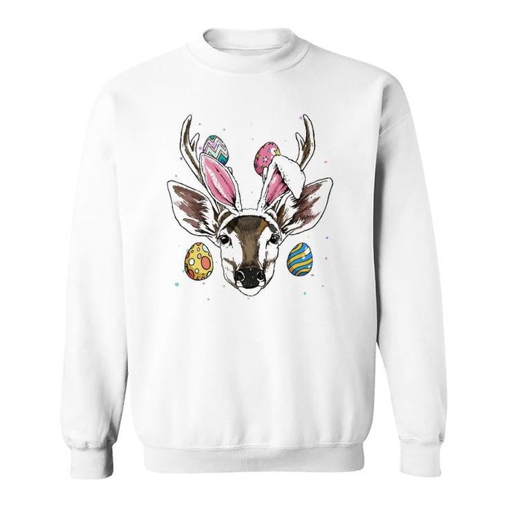 Easter Bunny Deer Funny Easter Deer Gifts Sweatshirt