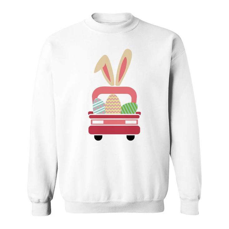 Easter Truck With Eggs Funny Sweatshirt