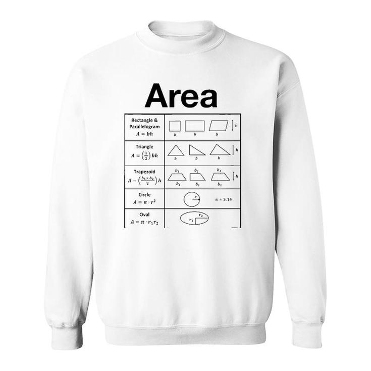 Educational Math Teacher Algebra Area Sweatshirt