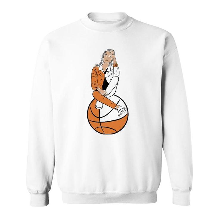 Elegant Girl Basketball Sport Lover Sweatshirt