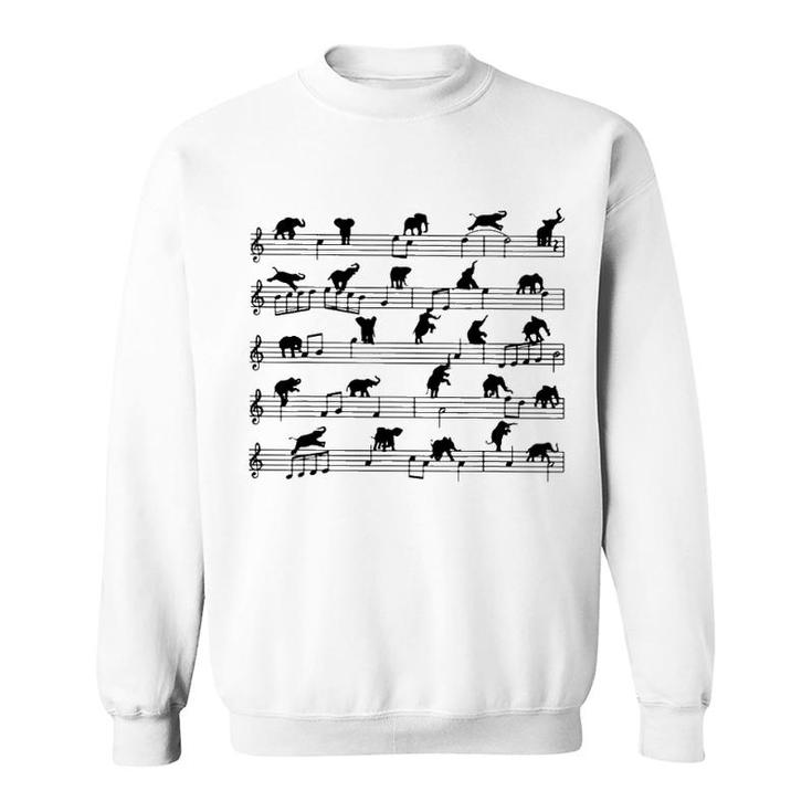 Elephant Music Sheet Sweatshirt