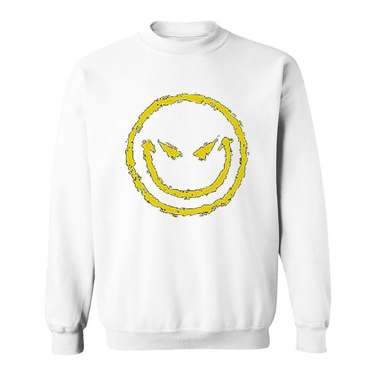Evil Smile Face Graphic Sweatshirt