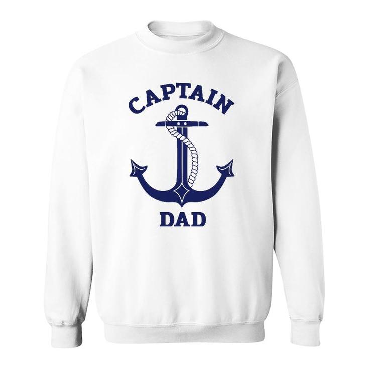 Father's Day Nautical Anchor Captain Dad Sweatshirt