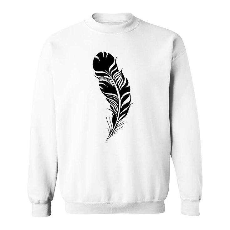 Feather Black Feather Gift Sweatshirt