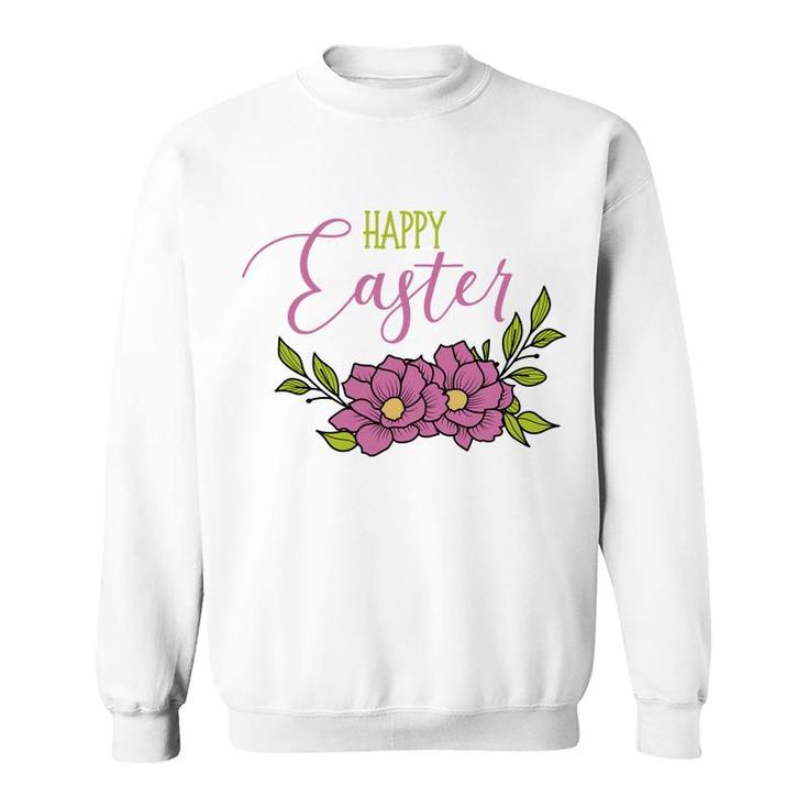 Floral Happy Easter Sweatshirt