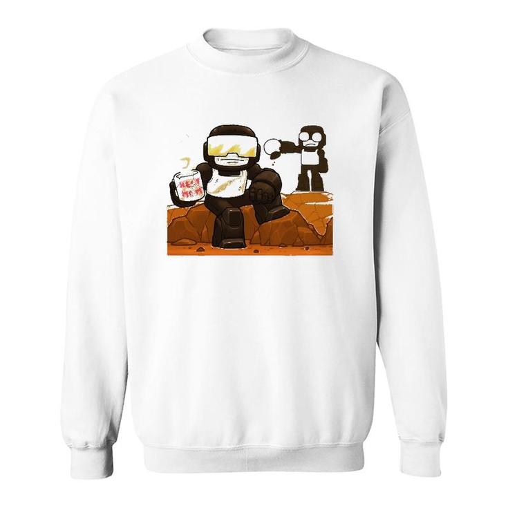 Fnf Game Tankman Having A Coffee Sweatshirt