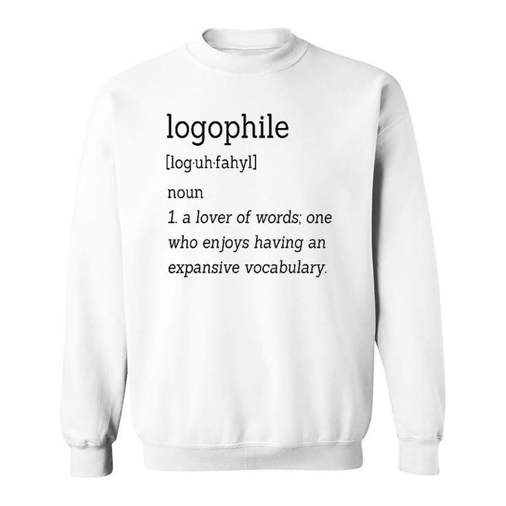 For Word Lovers Logophile Dictionary Definition Sweatshirt