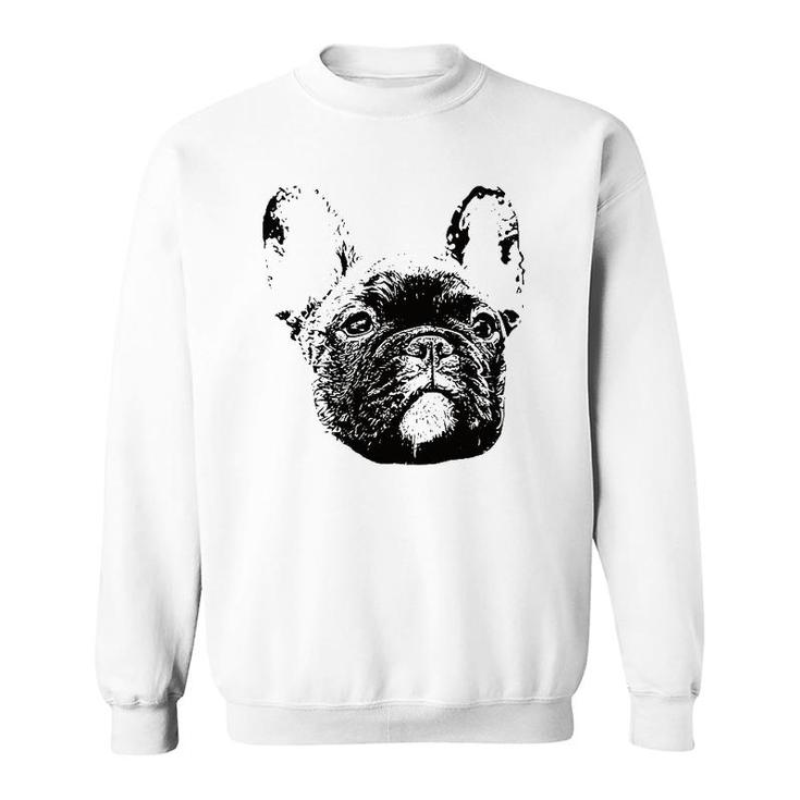 Frenchie Face - Dog Mom Or Dad Christmas Gift Sweatshirt