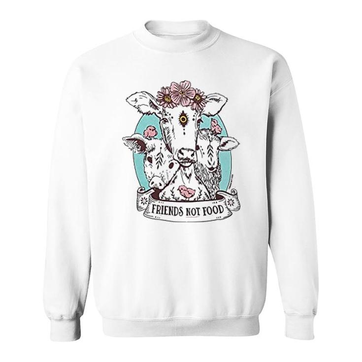 Friends Not Food Vegan Funny Animal Sweatshirt
