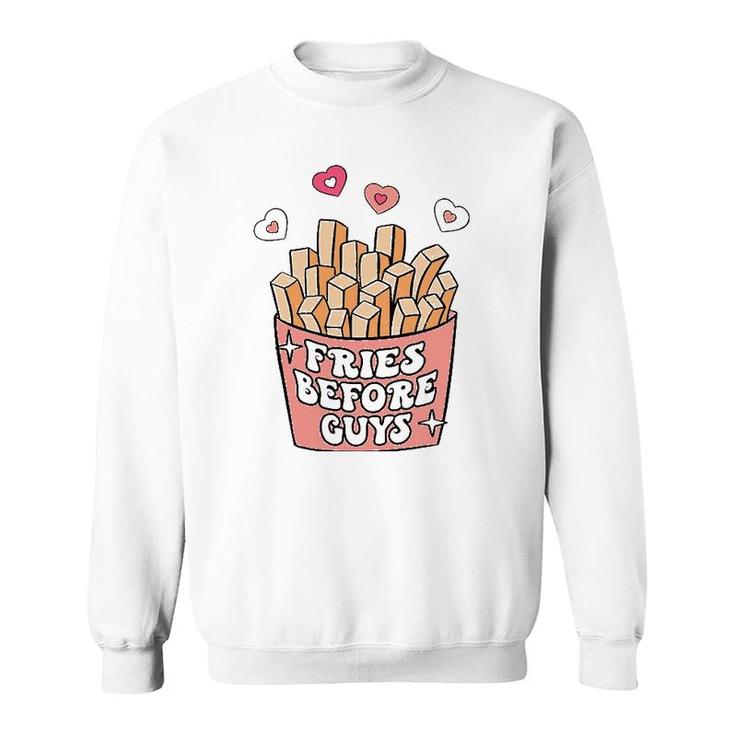 Fries Before Guys Mommy And Me Matching Valentine Baby Girl Sweatshirt