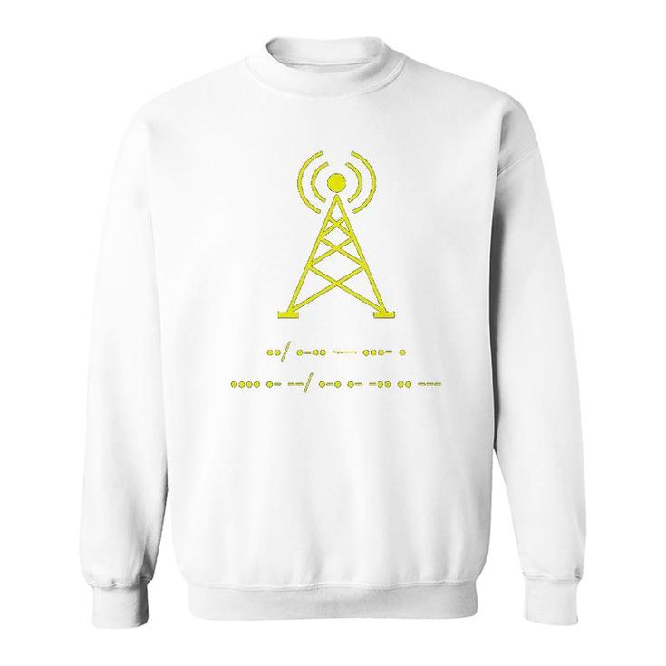 Funny Amateur Ham Radio Morse Code Sweatshirt