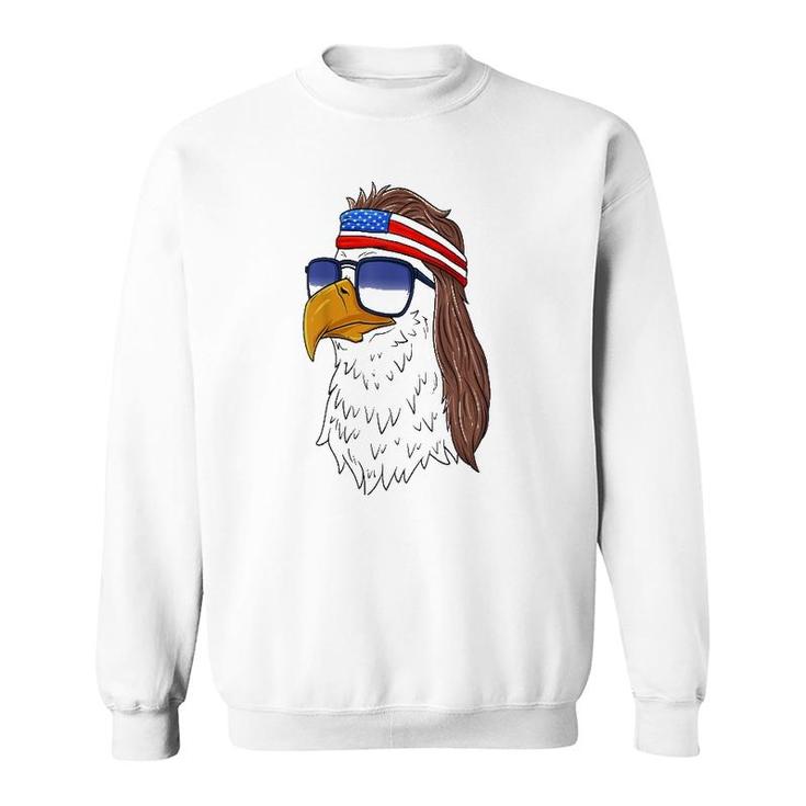Funny  American Bald Eagle Mullet 4Th Of July Sweatshirt