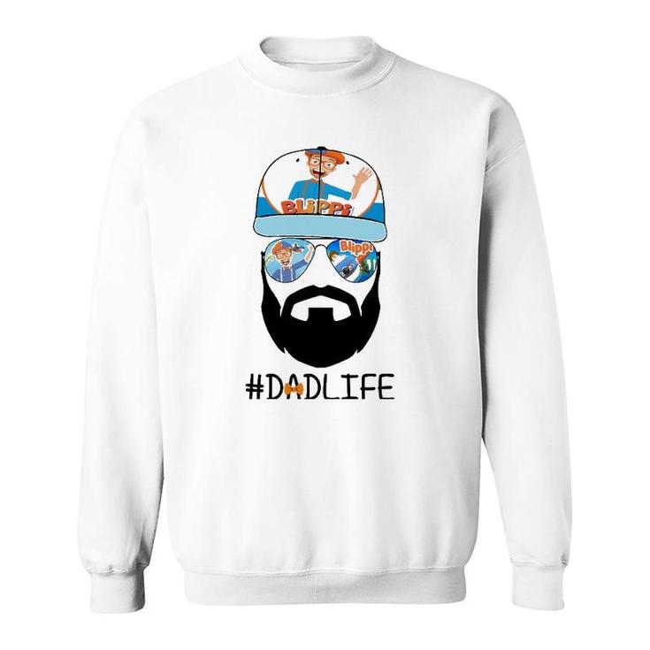 Funny Blippis Bearded Dad Family Lover For Men Women Kids Sweatshirt