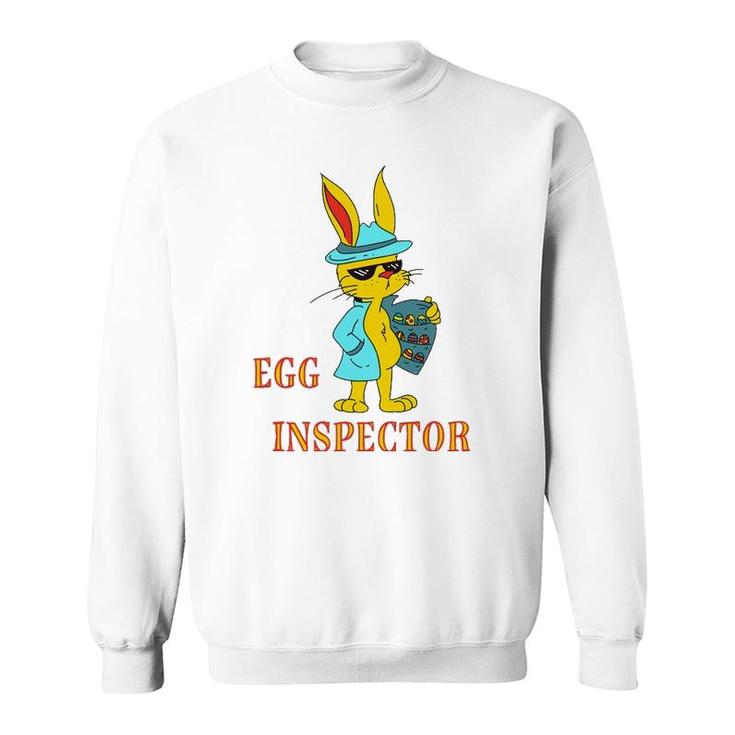 Funny Easter Bunny Egg Inspector Sweatshirt