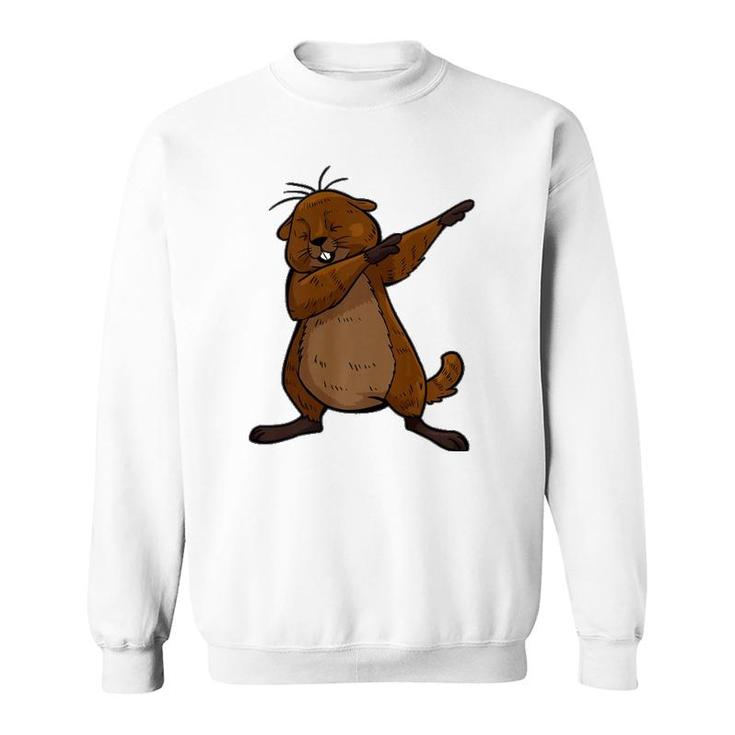 Funny Groundhog Day Funny Dabbing Groundhog Sweatshirt