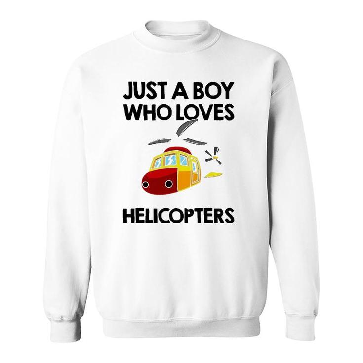 Funny Helicopter Gift Boys Toddler Kids Men Pilot Aviator Sweatshirt