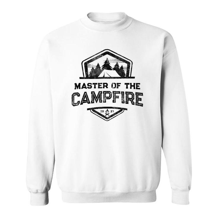 Funny Master Of Campfire Hiking Camping Life Camp Leader  Sweatshirt