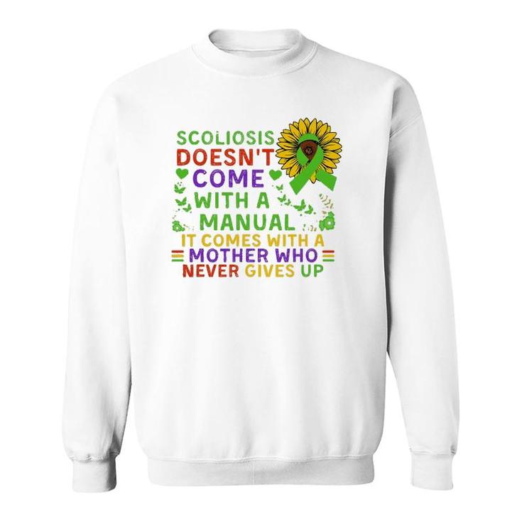 Funny Scoliosis Mother Quote Sunflower With Butterflies Sweatshirt