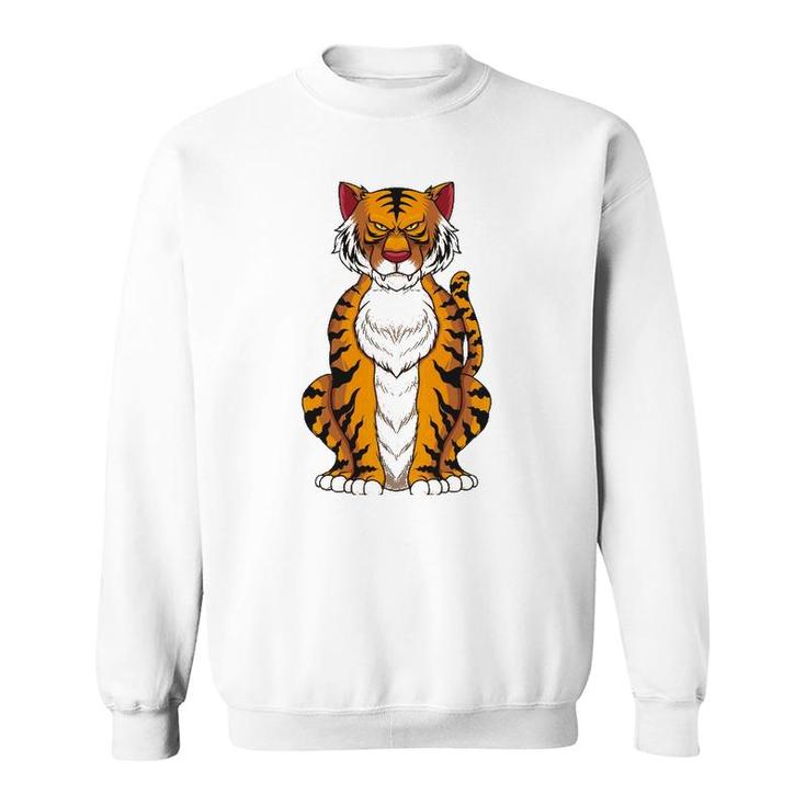 Funny Tiger Art For Men Women Kids Wild Tiger Animal Lovers Sweatshirt