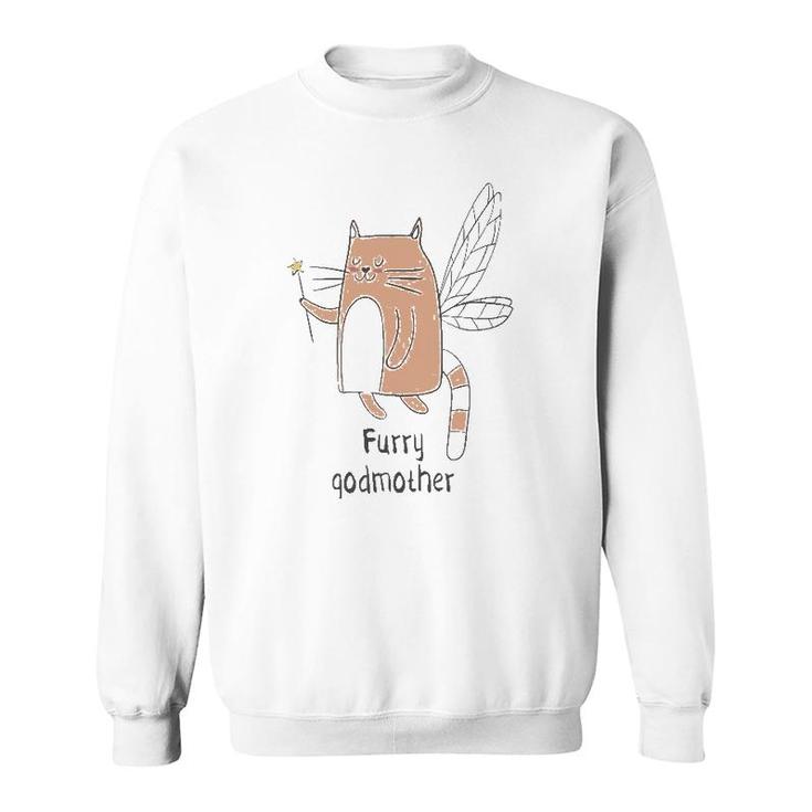 Furry Godmother Funny Cat Godmother Cute Cat Lover Sweatshirt