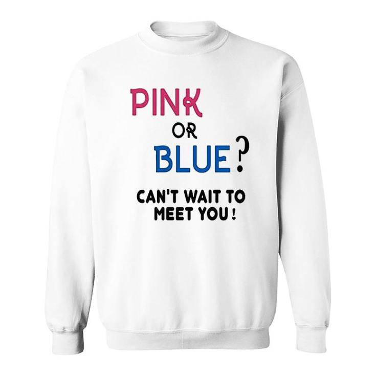 Gender Reveal Team Pink Or Blue Funny Sweatshirt