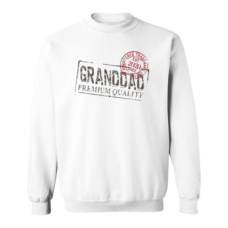 Graphic 365 Granddad Grandpa Vintage Est 2020 Men Gift Sweatshirt