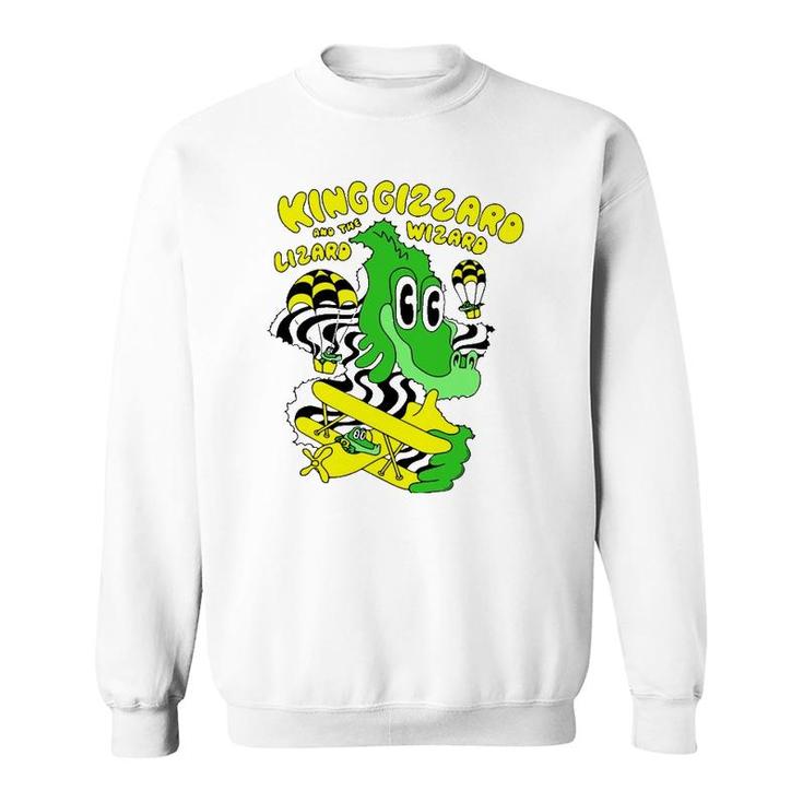 Graphic King Funny Gizzard The Lizard Arts Wizard Costume Sweatshirt