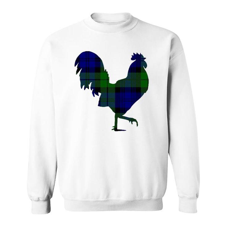 Green And Blue Plaid Chicken Scottish Pride Tartan Sweatshirt